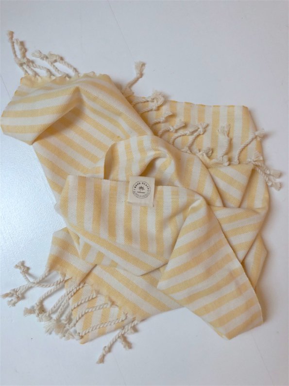 Produktbillede gæstehåndklæde santorini gul