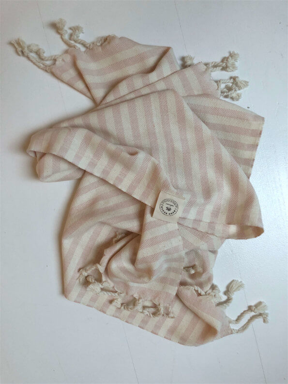 Produktbillede gæstehåndklæde santorini lyserød